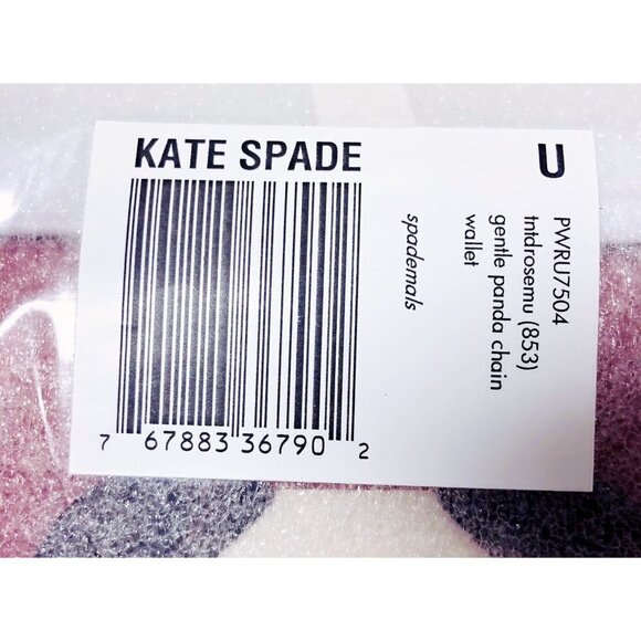 Kate Spade Womens Pink Leather Panda Bear Chain Fold Over Crossbody Handbag New - Picture 13 of 14